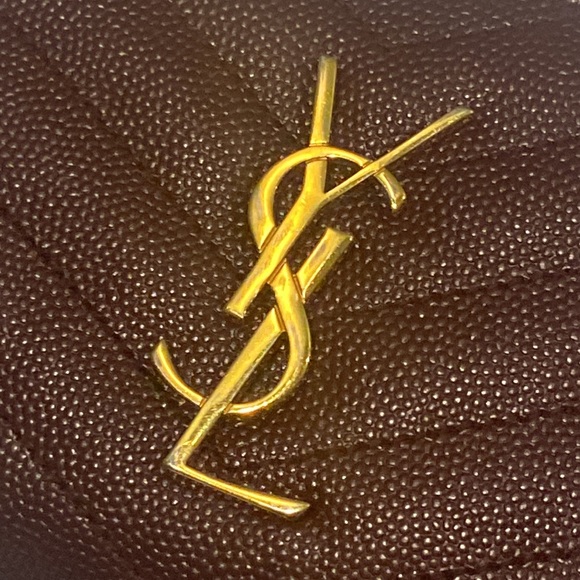 🇫🇷YSL CASSANDRE MATELESSE’ OXBLOOD ZIP WALLET - Picture 11 of 14